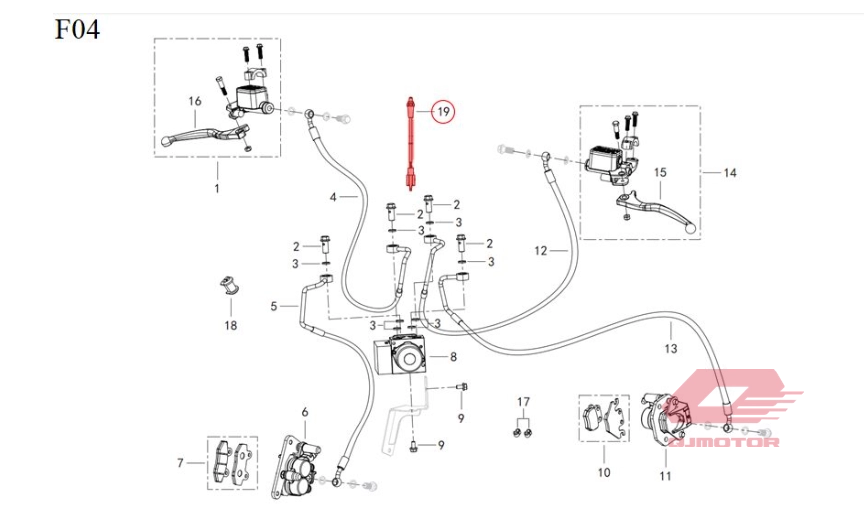 QJ VPS  LTM 125 ARKA FREN MÜŞÜRÜ