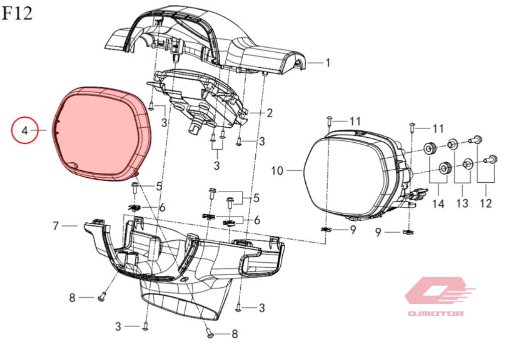 QJ VPS 125LTM 125 FAR ÇERÇEVESİ
