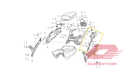 QJ SRT 800 X KUYRUK DEKORU SOL
