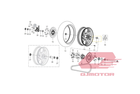QJ SRT 800 X ARKA TEKER RULMANI X3