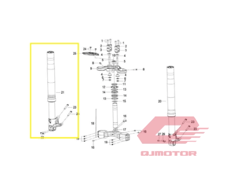 QJ SRT 550X ÖN AMORTİSÖR SOL