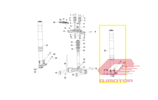 QJ SRT 550X ÖN AMORTİSÖR SAĞ