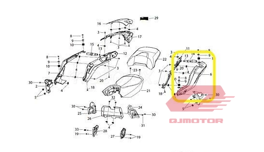 QJ SRT 550 X ARKA GRENAJ SOL GRİ YEŞİL