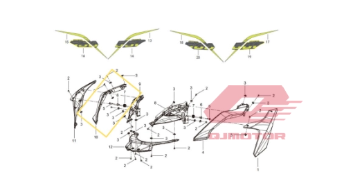 QJ SRT 550 X ÖN BURUN SAĞ ÇITA MAVİ