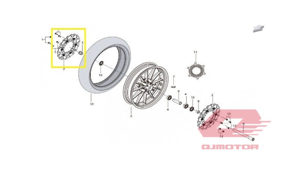 QJ SRV 550 ST ARKA FREN DİSKİ