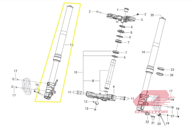 QJ SRK 400 RR ÖN AMORTİSÖR SOL