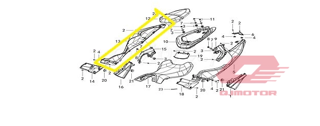 QJ SRK400RR ARKA GRENAJ SAĞ SİYAH KIRMIZI
