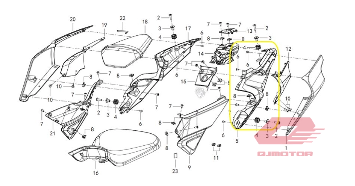 QJ SRK 400 RR SOL ARKA İÇ GRENAJ