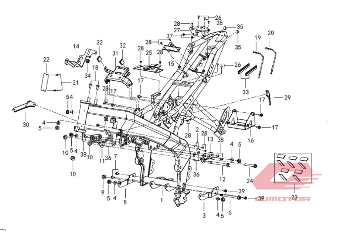 QJ SRK 125 S MOTOR ŞASESİ