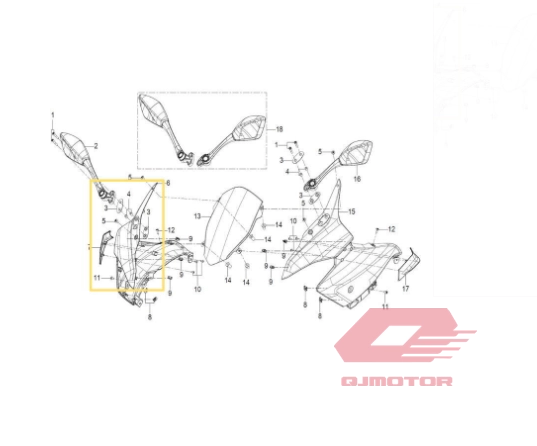 QJ SRK 125 R DEPO YAN GRENAJ SAĞ KIRMIZI