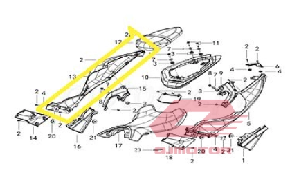 QJ SRK 125 R SAĞ GRENAJ KIRMIZI SİYAH