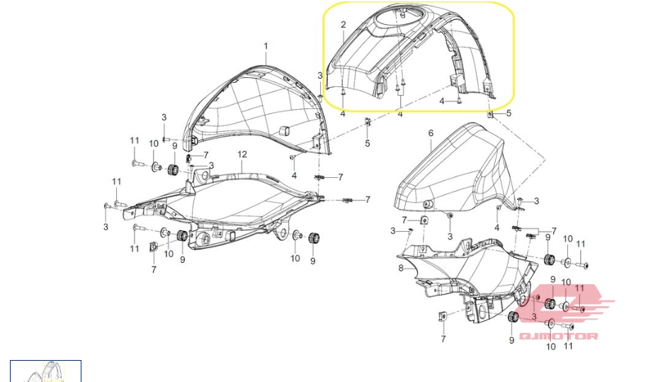 QJ SRK 125 R DEPO GRENAJI ORTA KIRMIZI GRİ