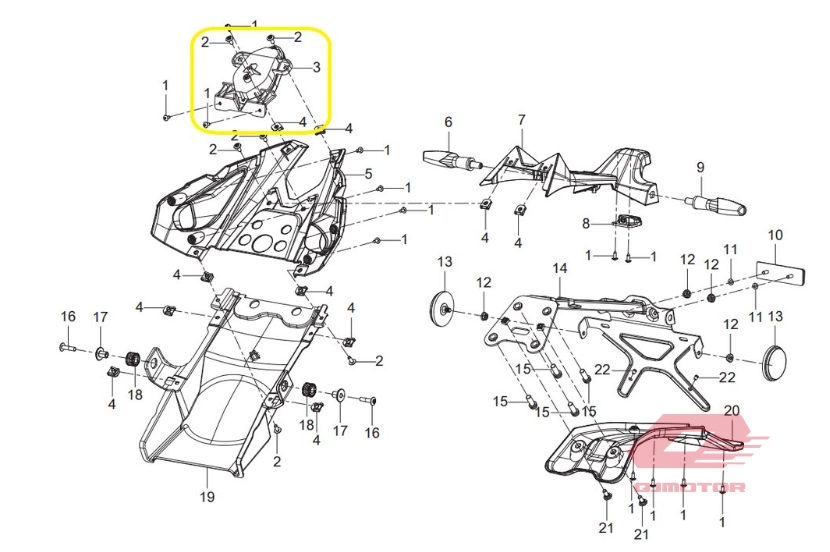 QJ SRK 125 R ARKA STOP LAMBASI