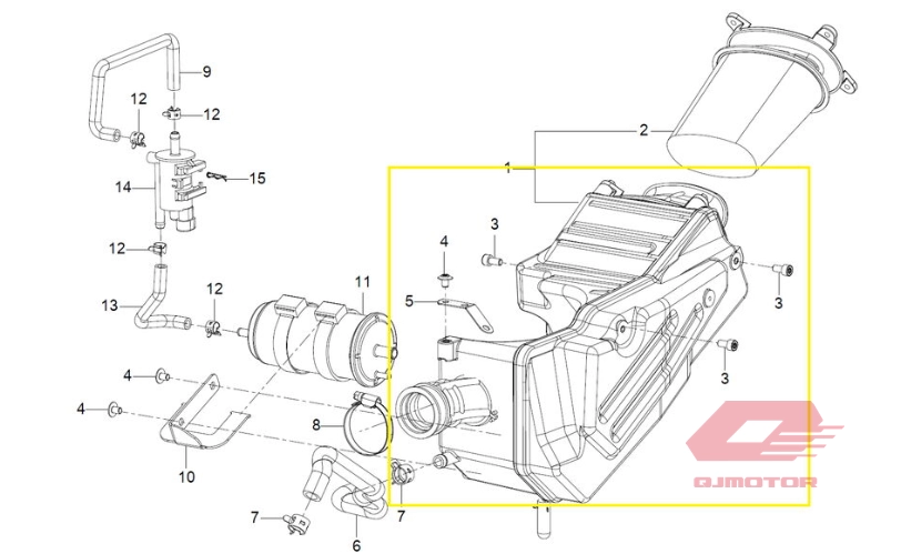 QJ SRK 125 R HAVA FİLTRESİ KOMPLE