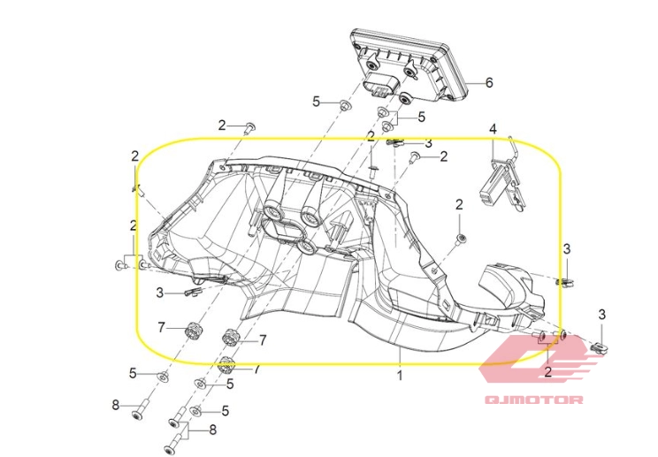 QJ SRK 125 R ÖN SELE ALT PLASTİK