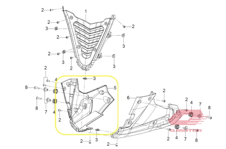 QJ SRK 125-R ALT SAKAL SAĞ