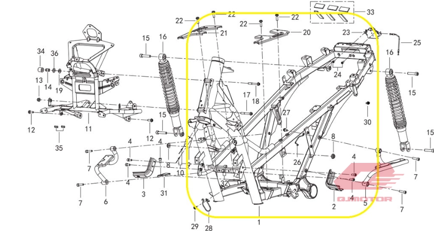 QJ FORTRESS MOTOR ŞASESİ