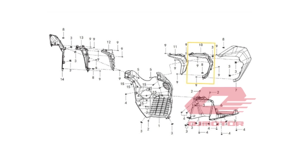 QJ FORTRESS 350 SİNYAL GRENAJI ÖN SOL PANEL SİYAH