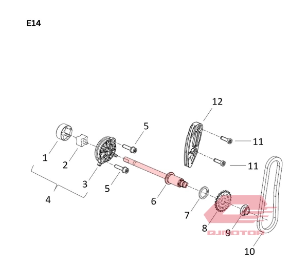 QJ FORTRESS 350 YAĞ POMPA MİLİ F39