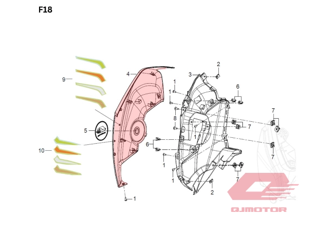 QJ ATR 125 ÖN SAĞ AMBLEM GRENAJI FÜME SARI