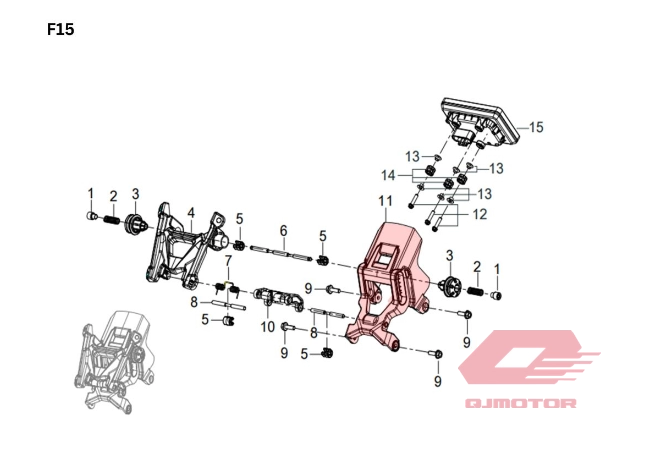 QJ ATR 125 K.M SAATİ ALT PLASTİK