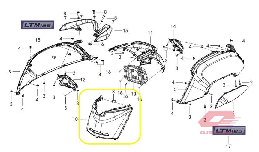 QJ LTM 125 ORTA BİRLEŞTİRİCİ KAHVERENGİ