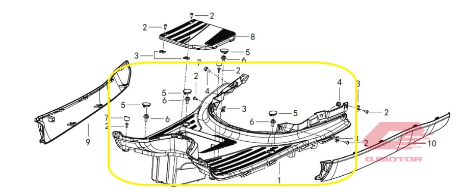 QJ LTM 125 ÖN BASAMAK PLASTİĞİ KIRMIZI