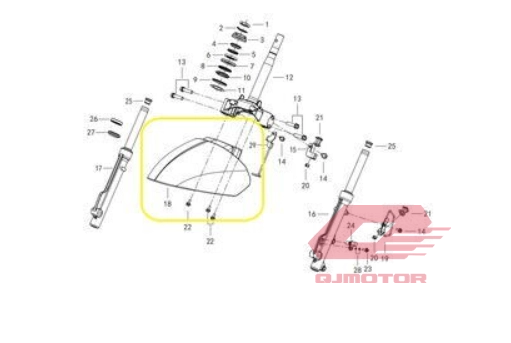 QJ VPS 125 ÖN ÇAMURLUK MAVİ